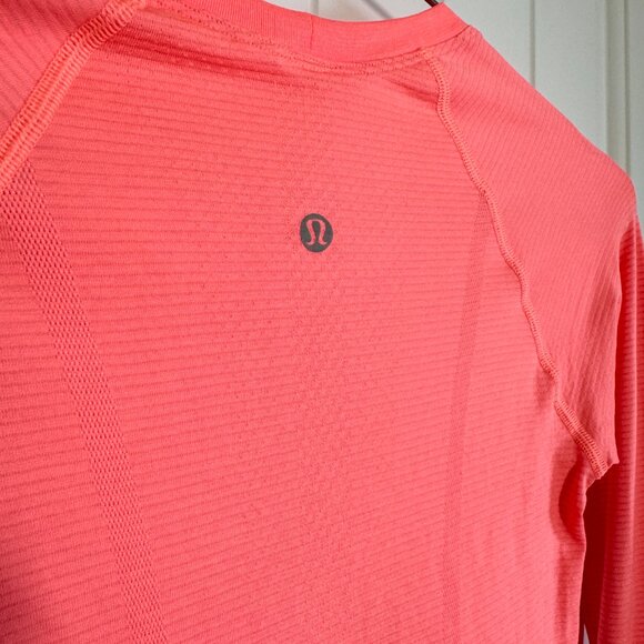 NWOT Lululemon Swiftly Tech Long Sleeve Bright Orange / Coral - Picture 3 of 5